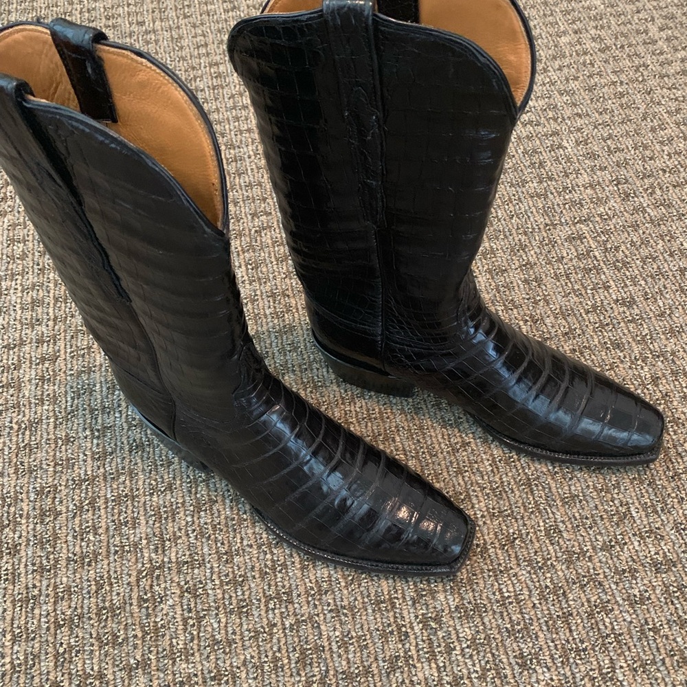 LUCCHESE Ultra Belly Crocodile Boots